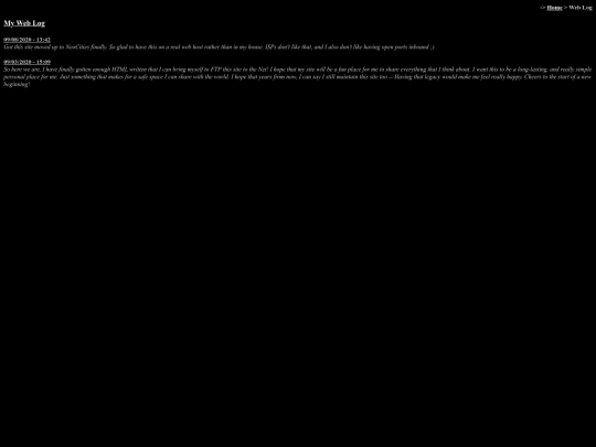 weblog screenshot
