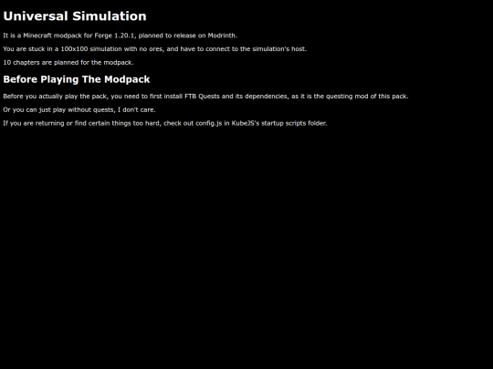 universalsimulation screenshot