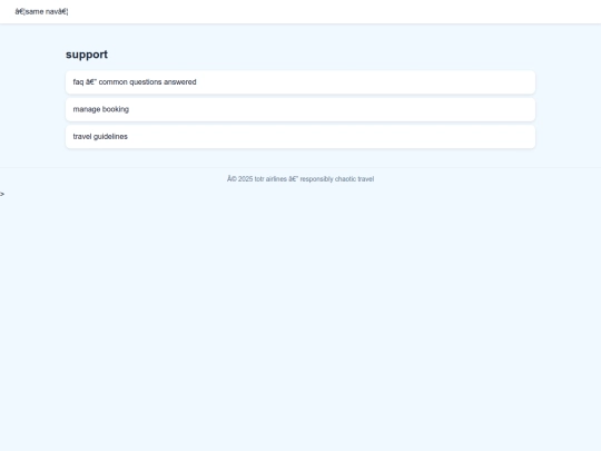 support screenshot