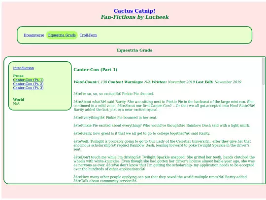 FicSite_EqGrads_Ep1Pt1 screenshot