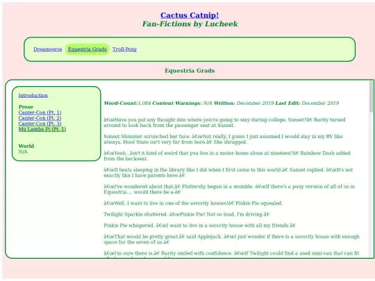 FicSite_EqGrads_Ep2Pt1 screenshot