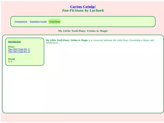 FicSite_TrollPony screenshot