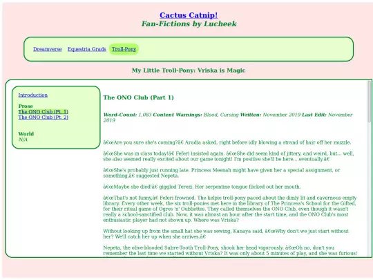 FicSite_TrollPony_Ep1Pt1 screenshot