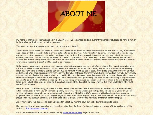 aboutme screenshot