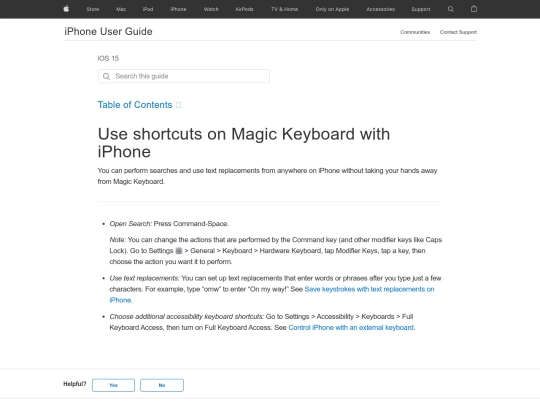 apple/guide/Use_shortcuts_on_Magic_Keyboard_with_iPhone_Apple_Support_6_19_2022 screenshot