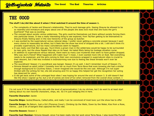 yellowjackets/positives screenshot