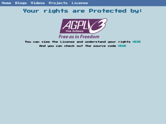 html/license screenshot