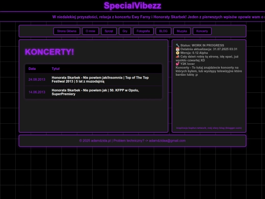 koncerty screenshot