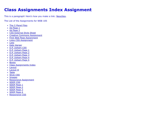 ClassIndex screenshot