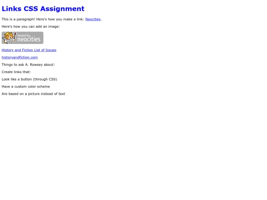 linkscssassignment screenshot