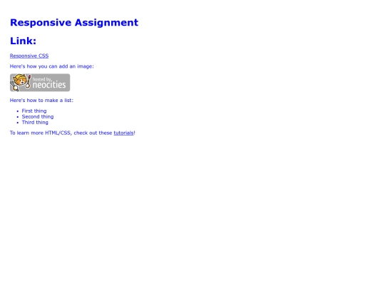 responsiveassignment screenshot