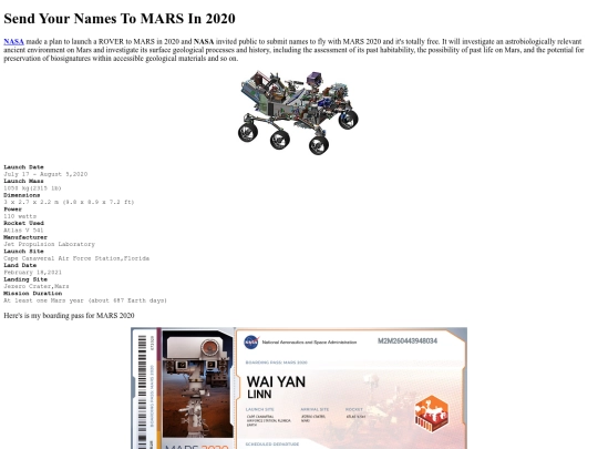 Send Your Name to MARS/sendyournametomars screenshot
