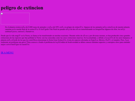 Pagina H/peligrodeextincion screenshot