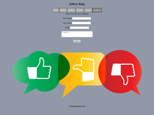 Feedback screenshot