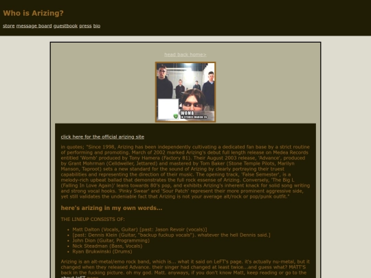 arizing/aboutarizing screenshot