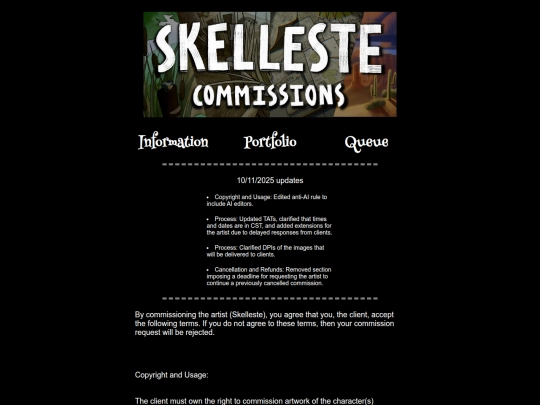 commissions/terms screenshot