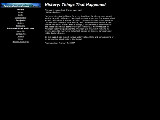history screenshot