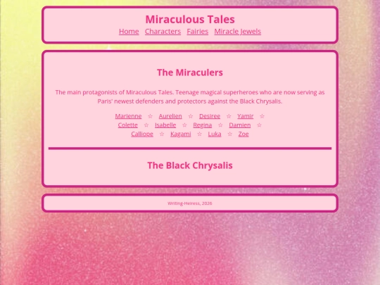 miraculous/characters/cast screenshot