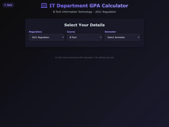 project gpa/it screenshot
