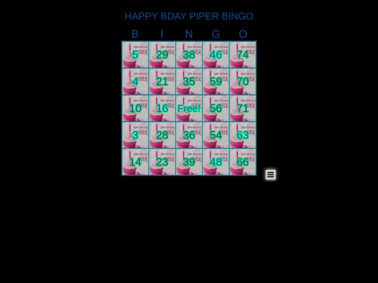TLWBDAYBINGO screenshot