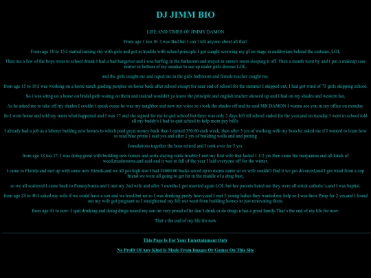 jimmsbio screenshot
