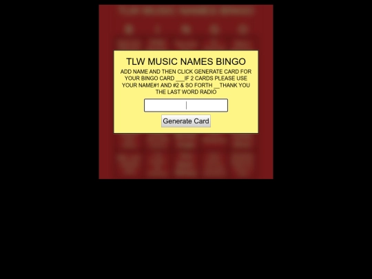 tlwMusicBingo screenshot