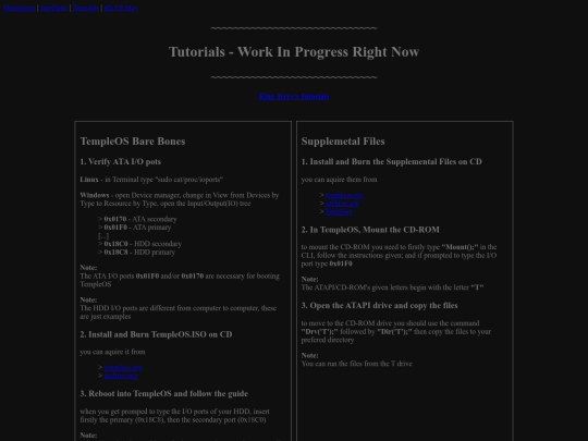 Tutorials screenshot