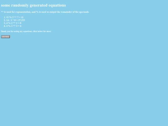 equations screenshot