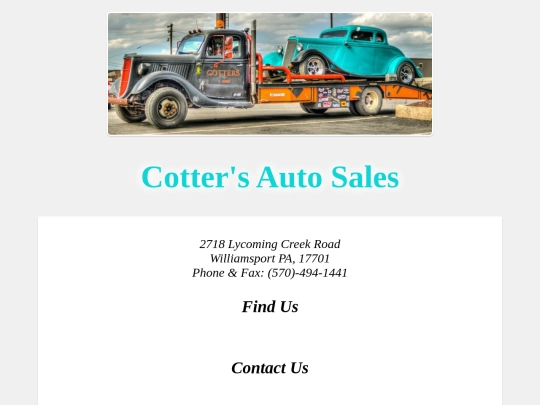 cotters_home screenshot