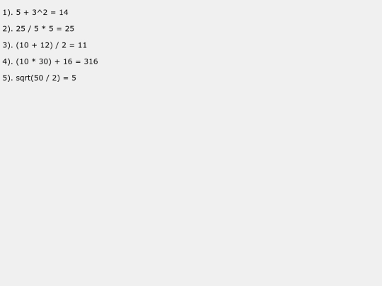 equations screenshot