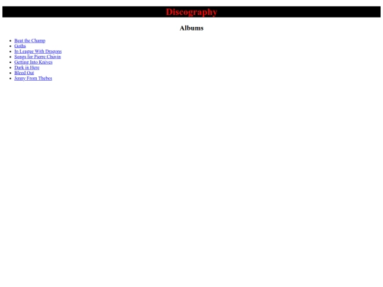 tmgdiscography screenshot