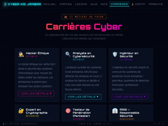 test/carrieres screenshot