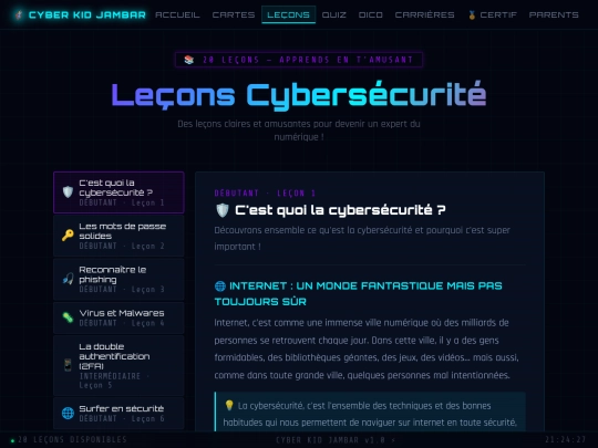 test/lecons screenshot