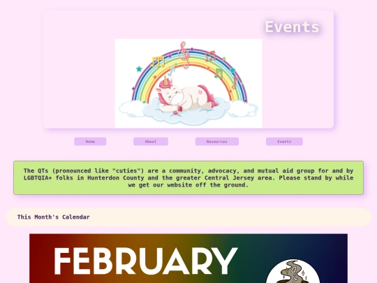 events screenshot