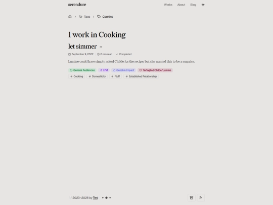 tags/Cooking screenshot