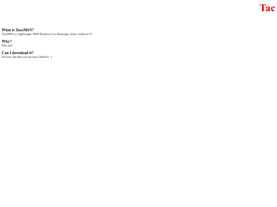 TacoMSN screenshot