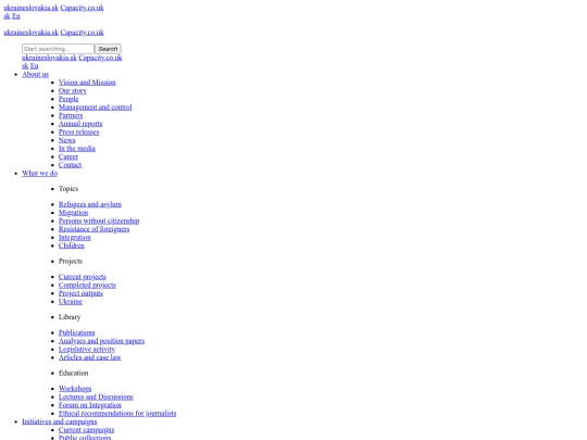 League for Human Rights - Hrl.sk screenshot