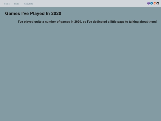 Games Played screenshot