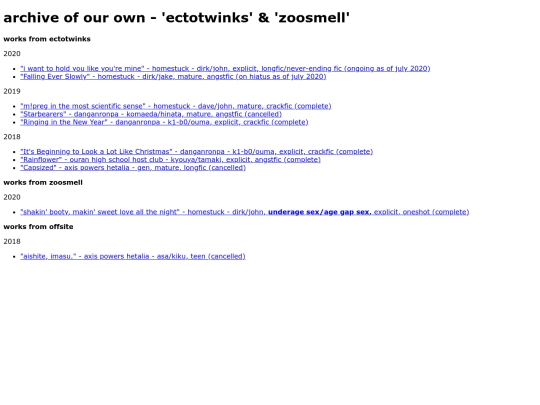ao3 screenshot