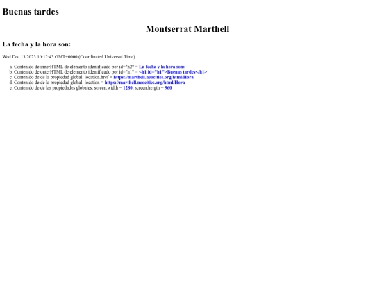 html/Hora screenshot