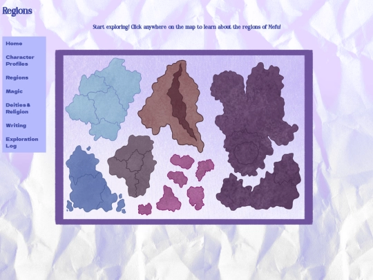 menu pages/Regions screenshot