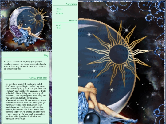 Blog screenshot