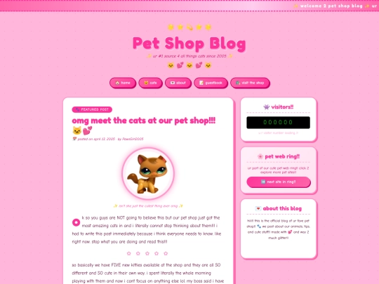 petblog screenshot
