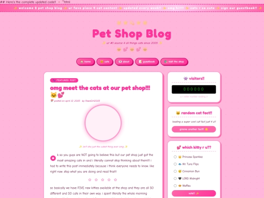 petblogupdate screenshot