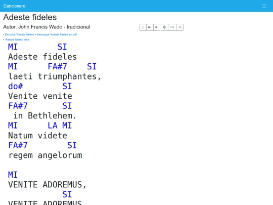 cancionero/resources/canciones/adeste-fideles-letra-y-acordes screenshot
