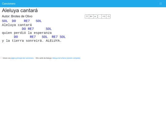 cancionero/resources/canciones/aleluya_cantara screenshot