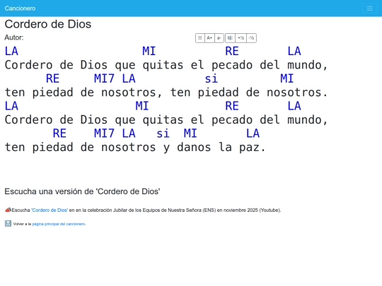 cancionero/resources/canciones/cordero-de-Dios screenshot