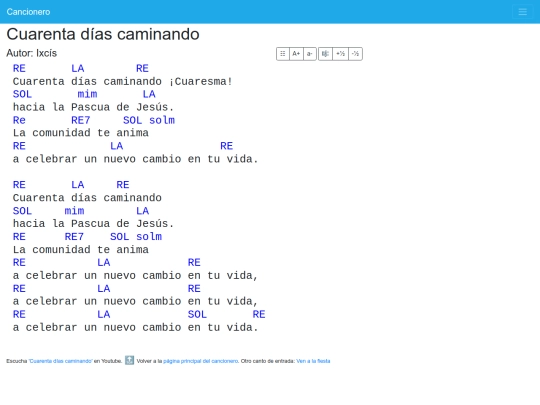 cancionero/resources/canciones/cuarenta_dias screenshot
