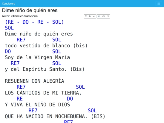 cancionero/resources/canciones/dime-nino-de-quien-eres-villancico screenshot