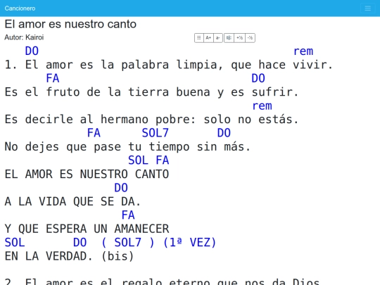 cancionero/resources/canciones/el-amor-es-nuestro-canto screenshot